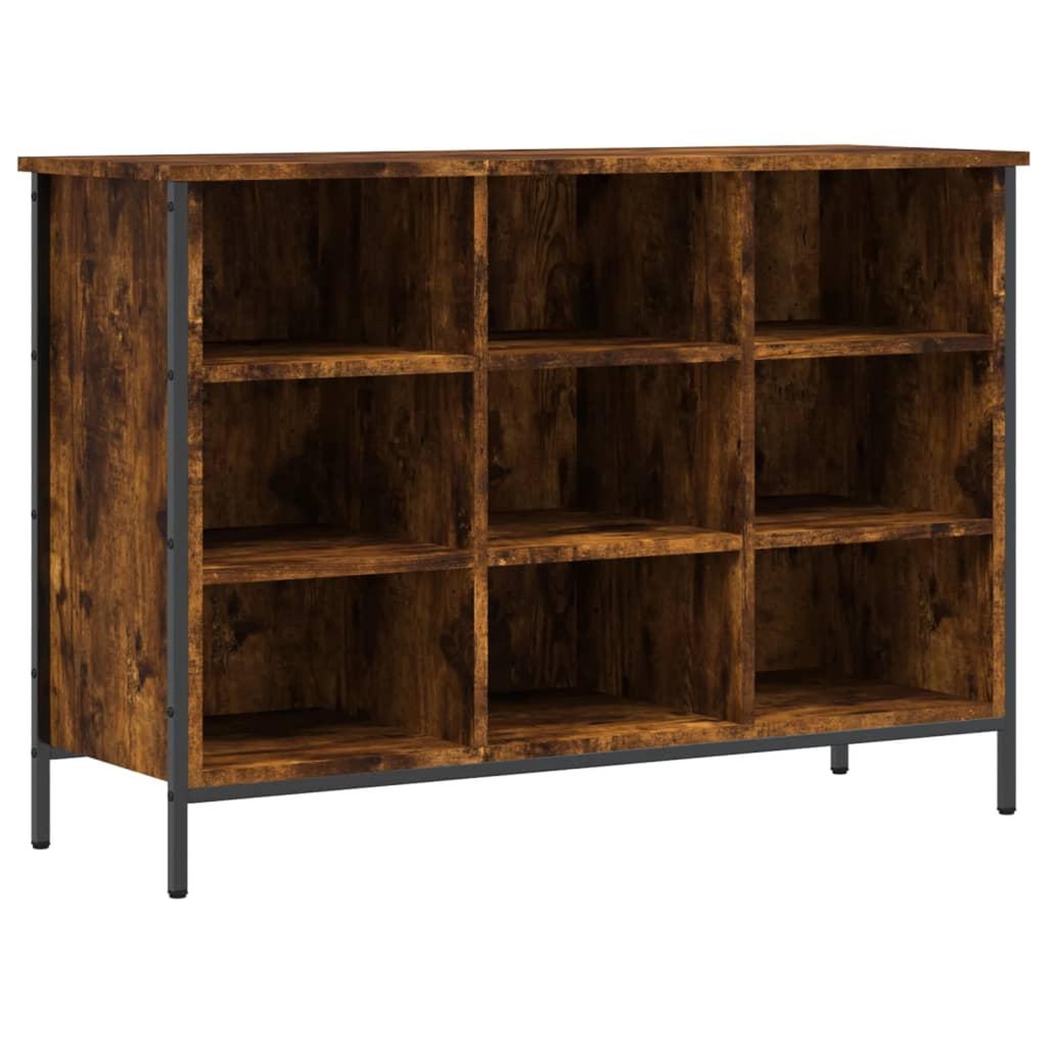 Voir la diapositive 2 : VIDAXL Armoire a chaussures chene fume 100x35x70 cm bois d'ingenierie