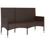 Voir la diapositive 4 : VIDAXL Banc de jardin a 3 places avec coussins Marron Resine tressee