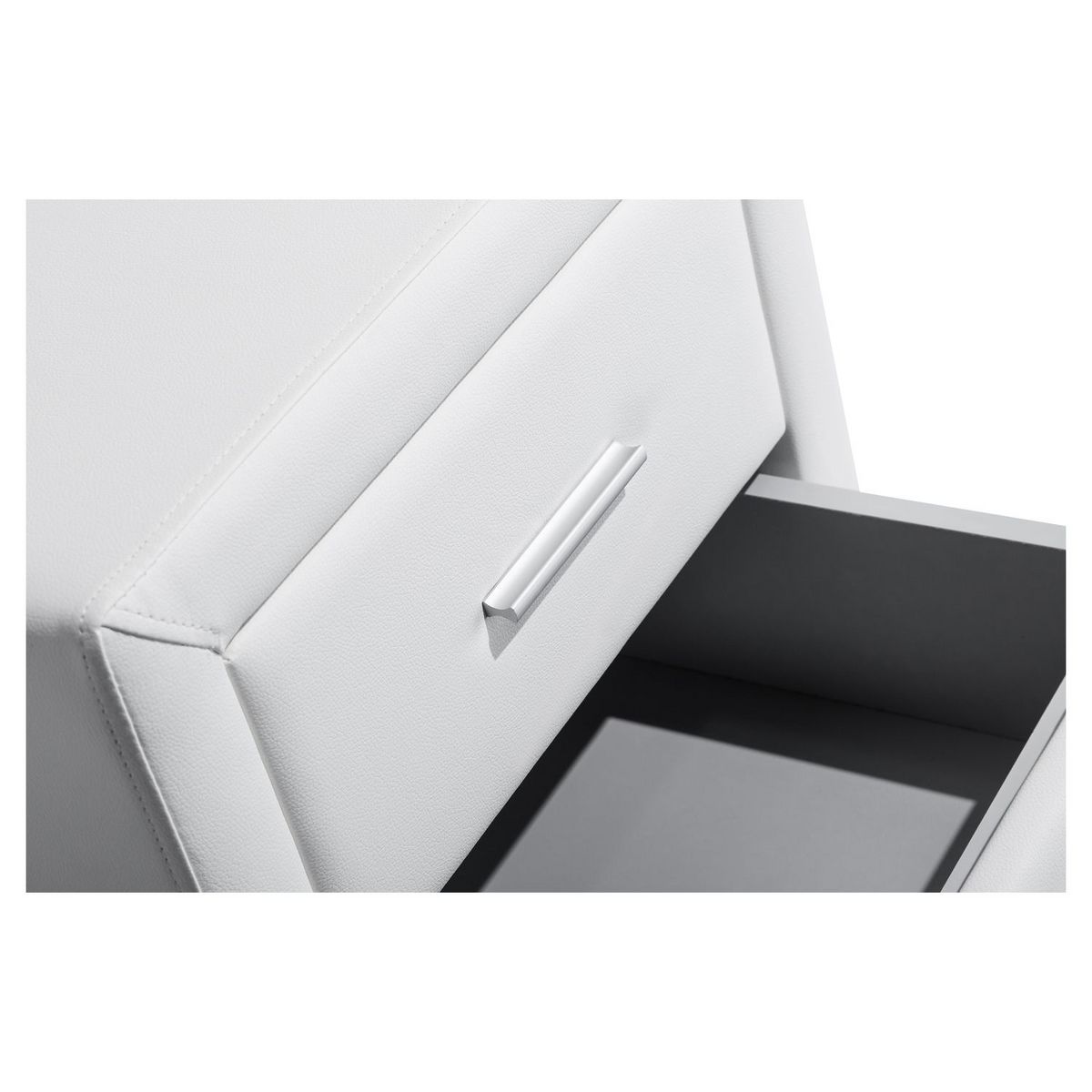 Table de chevet 2 tiroirs en PU LAGOA