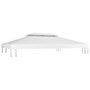 Voir la diapositive 2 : VIDAXL Toile de toit de belvedere 2 niveaux 310 g/m^2 4x3 m Blanc