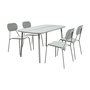 Voir la diapositive 1 : SWEEEK Table de jardin aluminium + 4 assises gris - Avelia