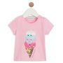 Voir la diapositive 1 : INEXTENSO T-shirt glaces en coton bébé fille