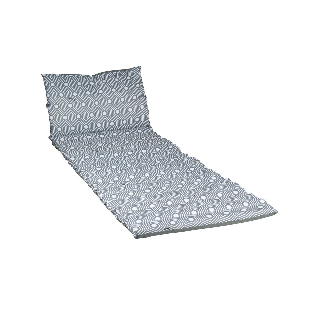 Jardin Privé Coussin bain de soleil ondulo 1740x600x50cm minéral FINLANDE 