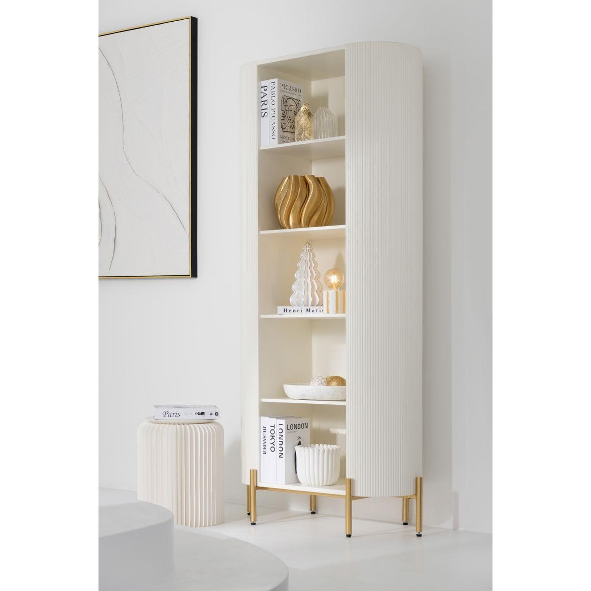 Voir la diapositive 4 : J-LINE Arbre déco en résine  origami  21cm blanc