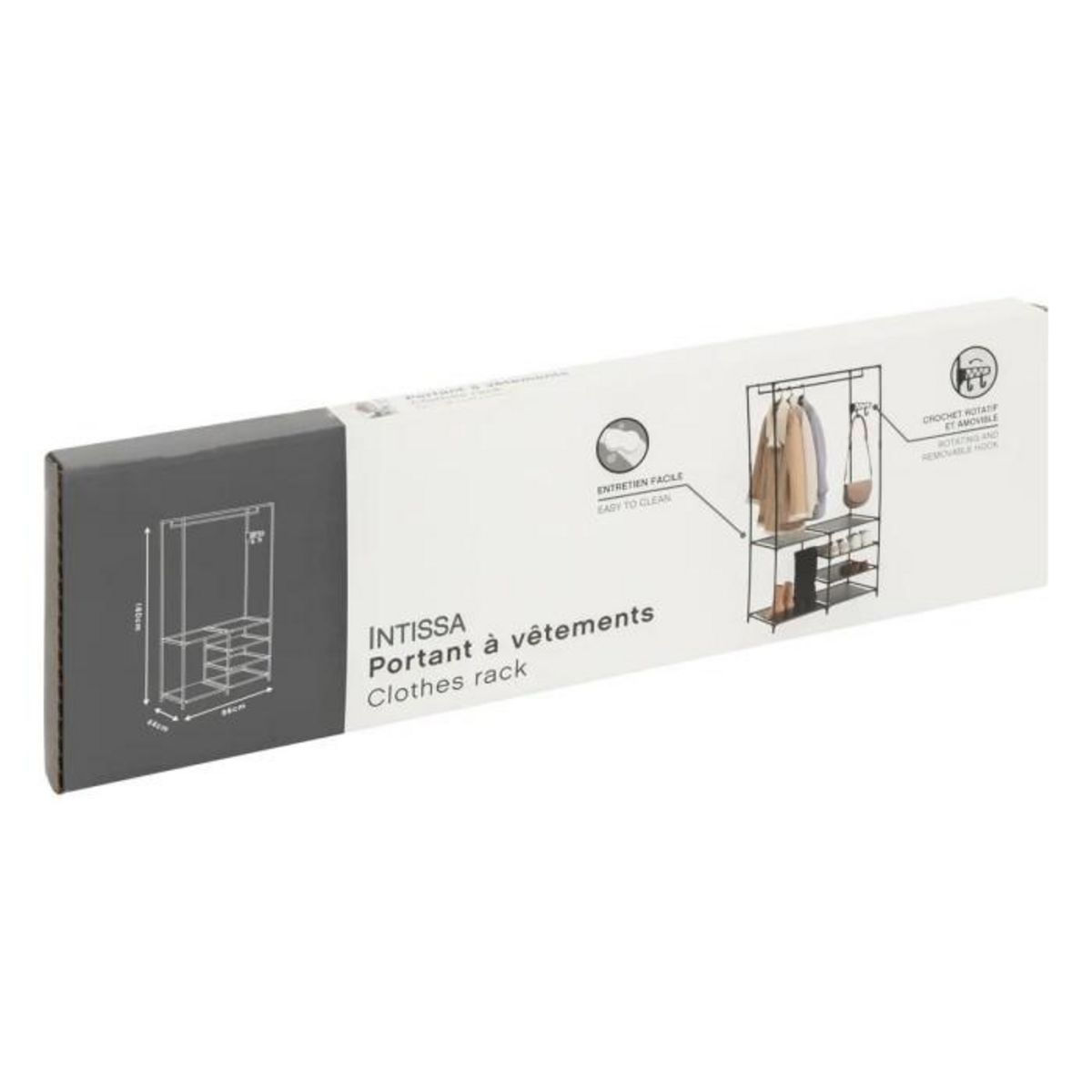 ATMOSPHERA Portant à Vêtements Avec 6 Étagères  Intissa  160cm Noir