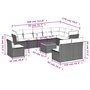 Voir la diapositive 6 : VIDAXL Salon de jardin 11 pcs avec coussins noir resine tressee