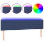 Voir la diapositive 2 : VIDAXL Tete de lit a LED Bleu 200x5x78/88 cm Tissu