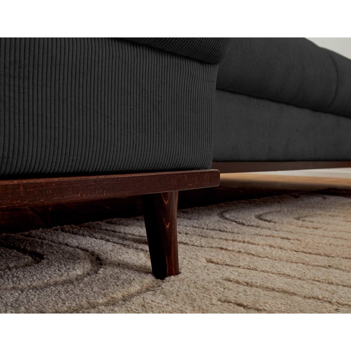 LISA DESIGN Albane - canapé panoramique en u - 7 places - convertible avec coffre - en velours côtelé