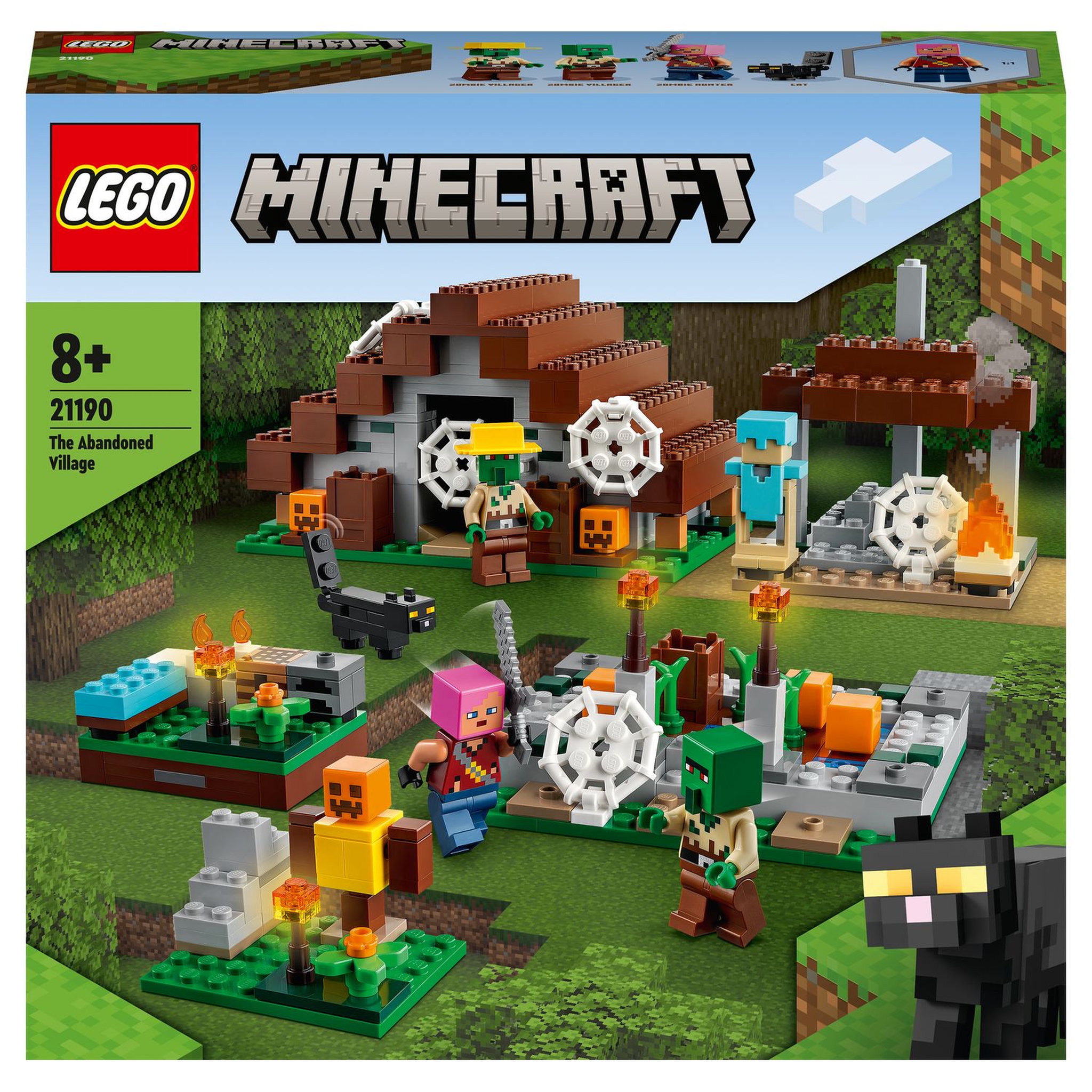 LEGO Minecraft 21190 Le Village Abandonné, Jouet Construction, Maison avec Figurine Zombie