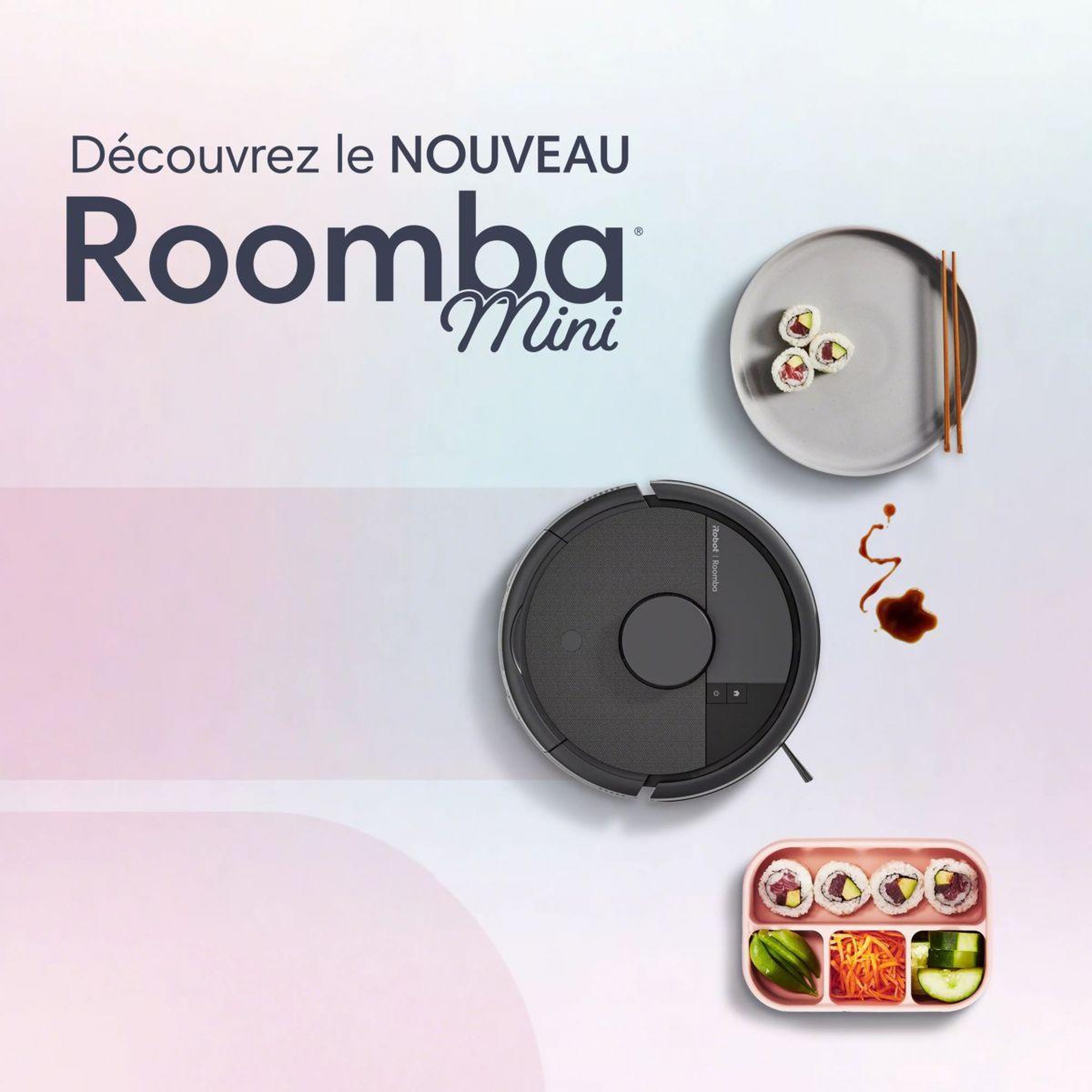 Voir la diapositive 2 : IROBOT Robot aspirateur laveur roomba mini noir f155040