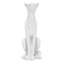 Voir la diapositive 1 : Paris Prix Statue Déco en Résine  Léopard Assis  74cm Blanc