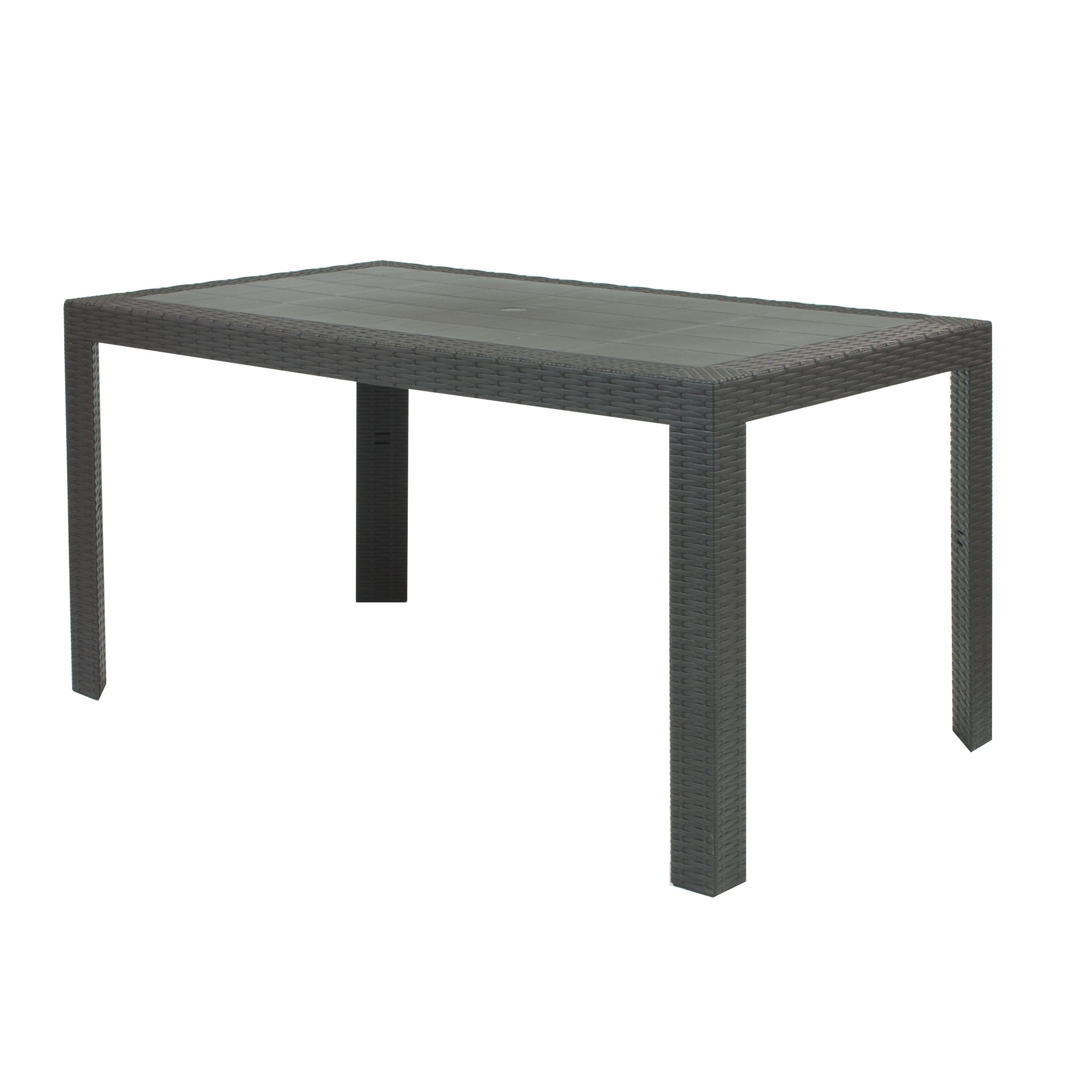 Voir la diapositive 2 : ARETA Table de jardin - 4/6 places - Résine - Gris - URANO