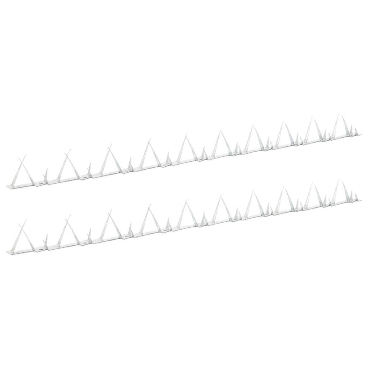 VIDAXL Piquets muraux 2 pcs Acier 1 m