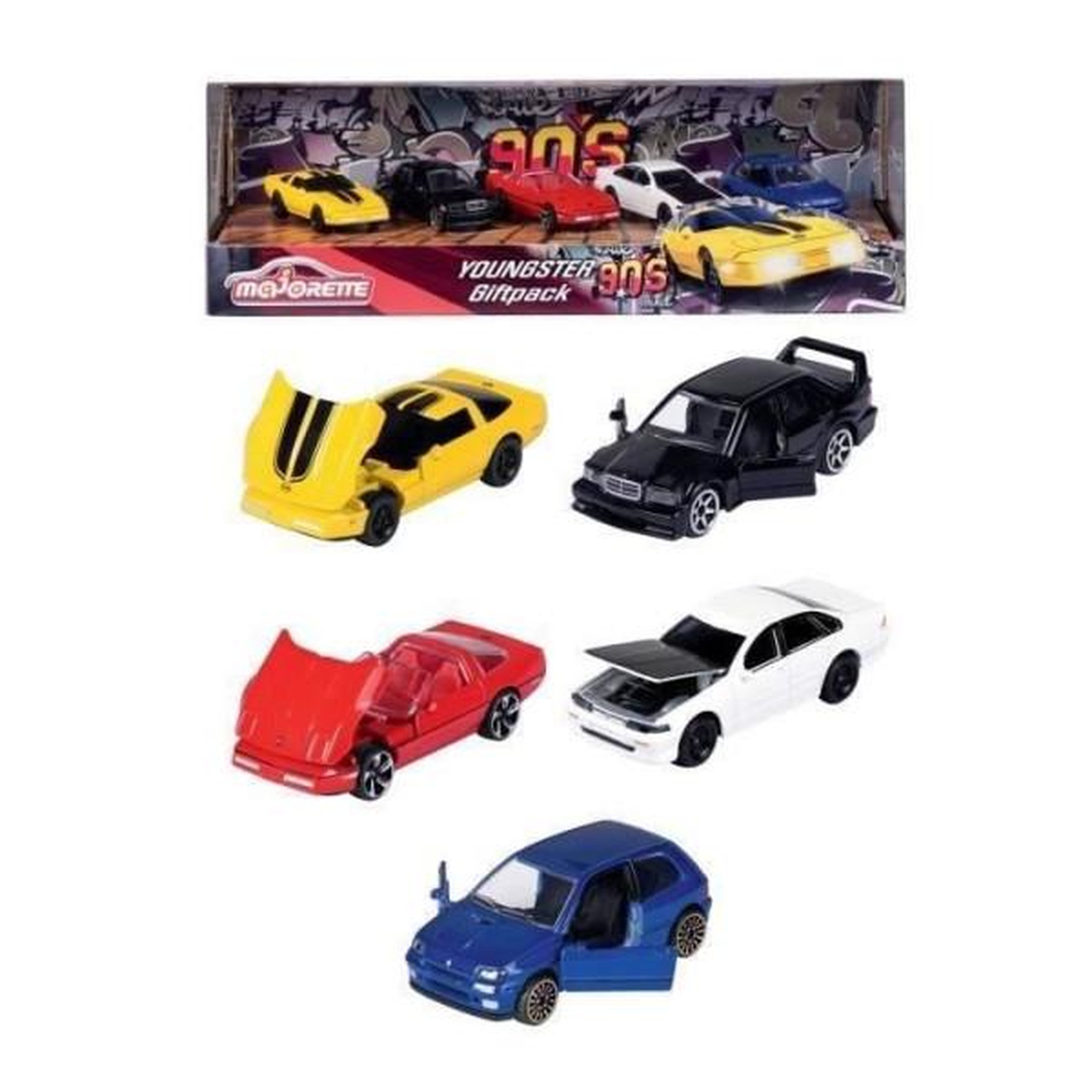 Voir la diapositive 1 : Majorette Coffret de 5 voitures majorette youngster années 1990 a roue libre