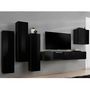 Voir la diapositive 4 : Paris Prix Meuble TV Mural Design  Switch II  270cm Noir