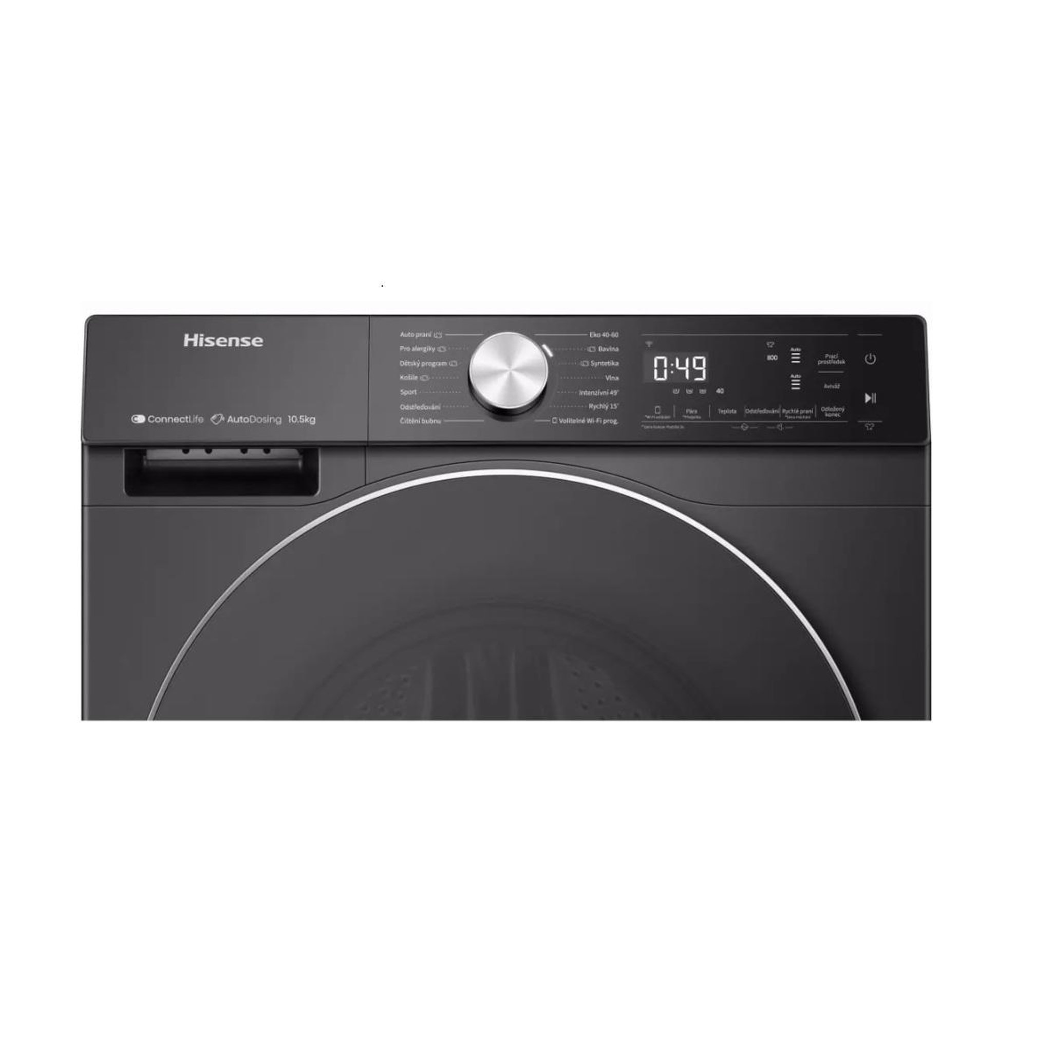 Voir la diapositive 6 : Hisense Lave-linge frontal 10.5 kg 1400 tours/min noir - wf5s1045bb