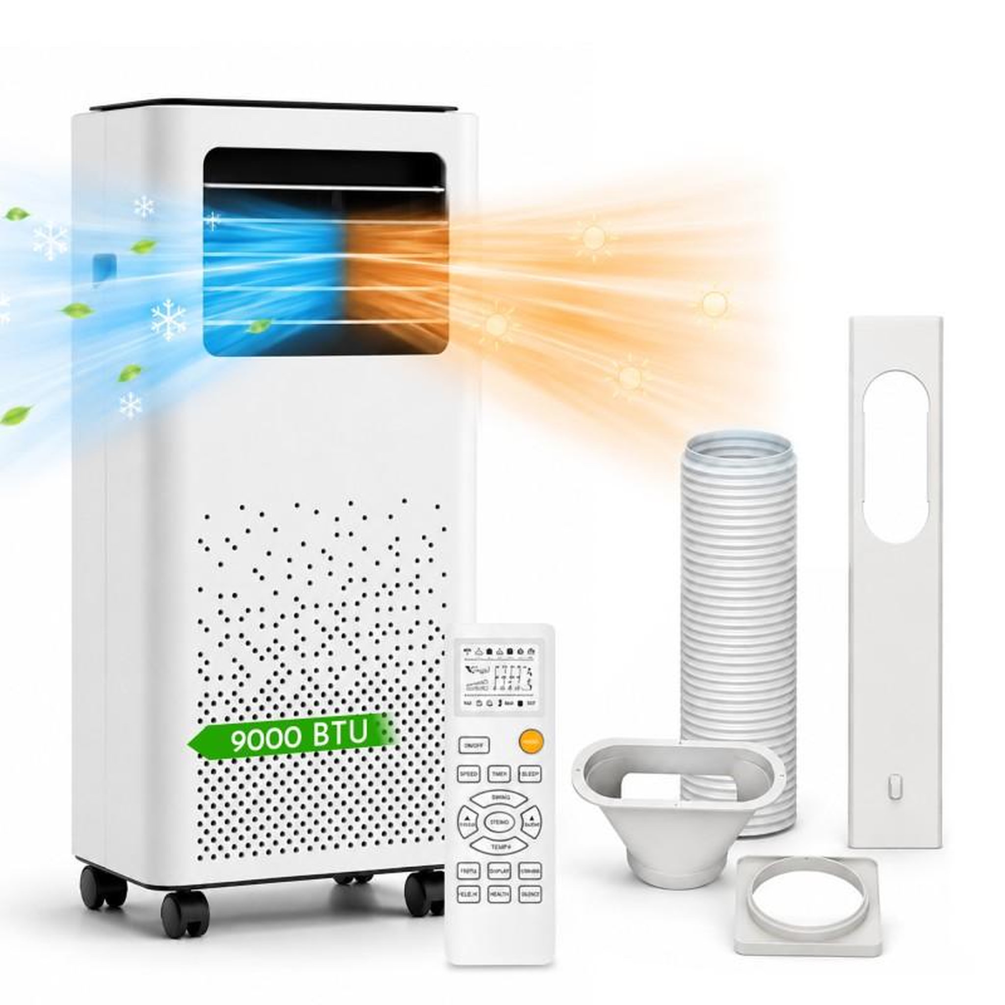 Climatiseur mobile réversible - 9000 btu - r290 - froid & chauffage