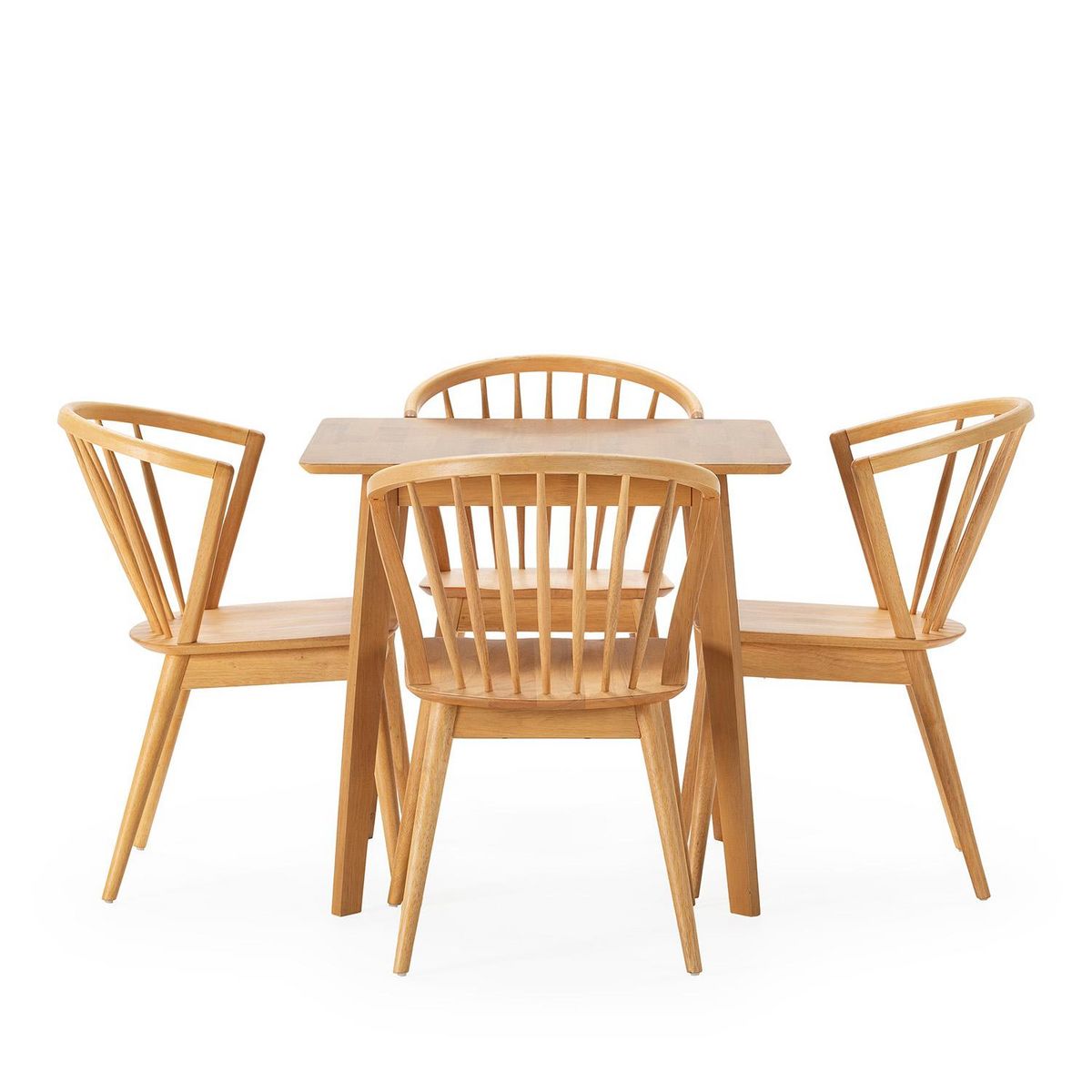 VS VENTA-STOCK Ensemble table 80x80 cm et 4 chaises de salle à manger Mura Chêne