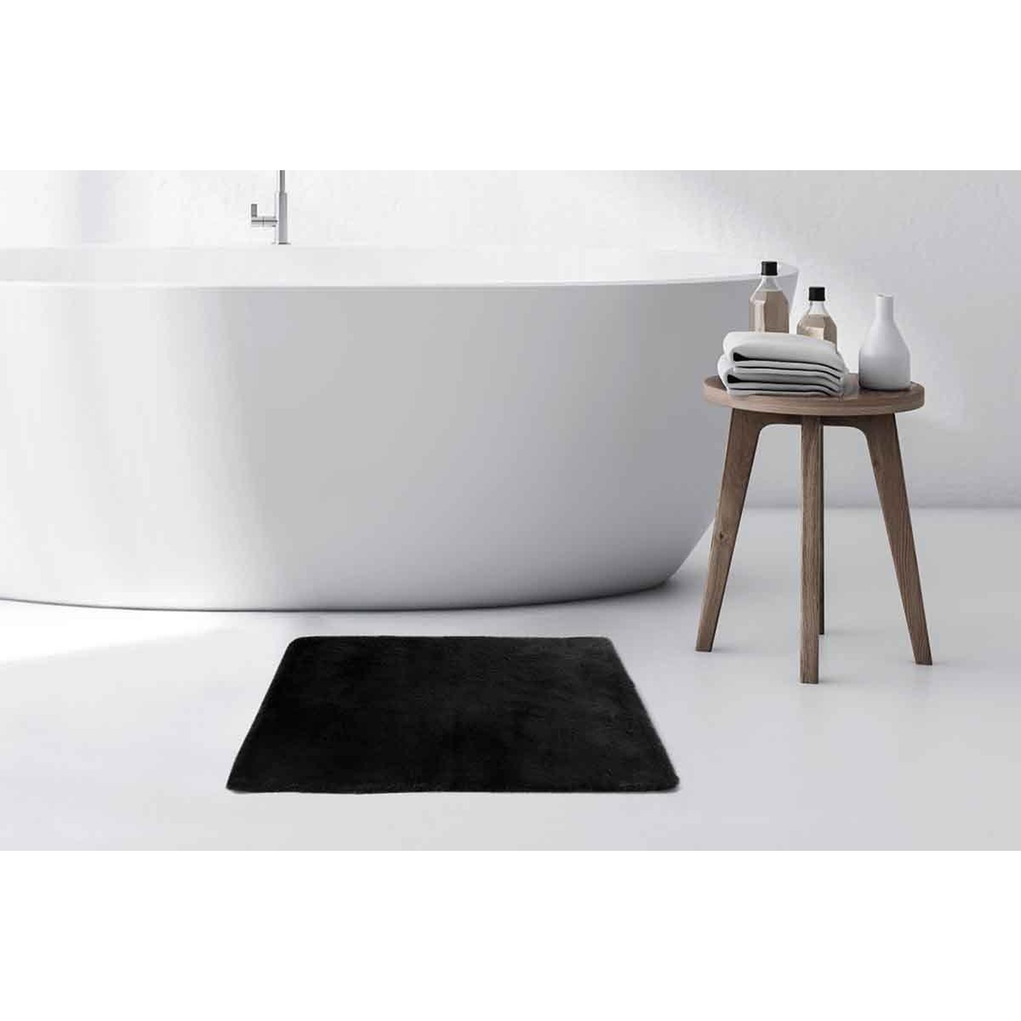 Voir la diapositive 5 : Paris Prix Tapis de Bain Doux Antidérapant  Rabbit  Gris Foncé