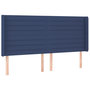 Voir la diapositive 2 : VIDAXL Tete de lit avec oreilles Bleu 203x16x118/128 cm Tissu