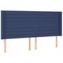 Voir la diapositive 2 : VIDAXL Tete de lit avec oreilles Bleu 203x16x118/128 cm Tissu