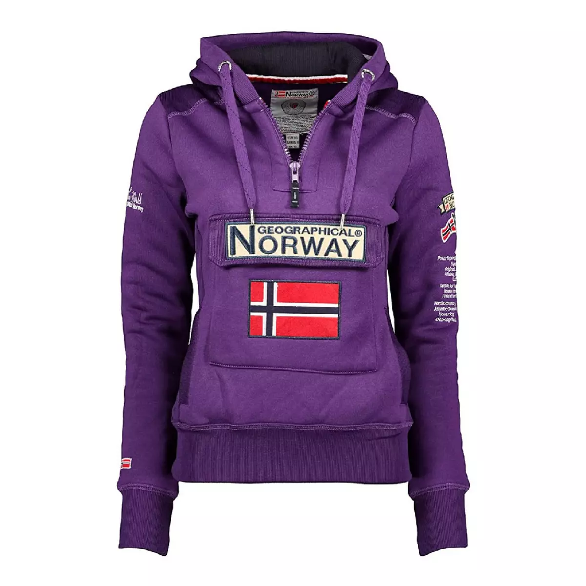 GEOGRAPHICAL NORWAY Sweat à capuche Violet Femme Geographical Norway Gymclass