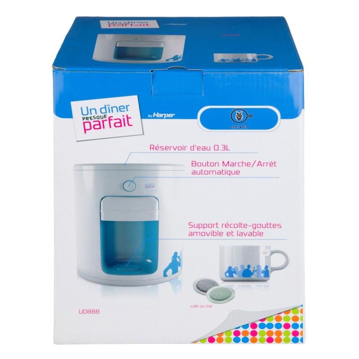 Harper Harper - Ud888 Green - Machine A Expresso - Compact - 1000w - Réservoir 0,3l - 2 Filtres