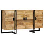 Voir la diapositive 1 : VIDAXL Buffet Bois de manguier massif 150x40x80 cm