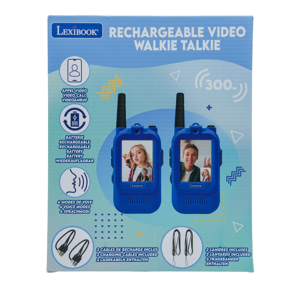 Lexibook Talkie Walkie rechargeable avec appel vidéos
