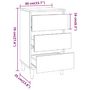 Voir la diapositive 6 : VIDAXL Table de chevet blanc 40x35x70 cm bois d'ingenierie