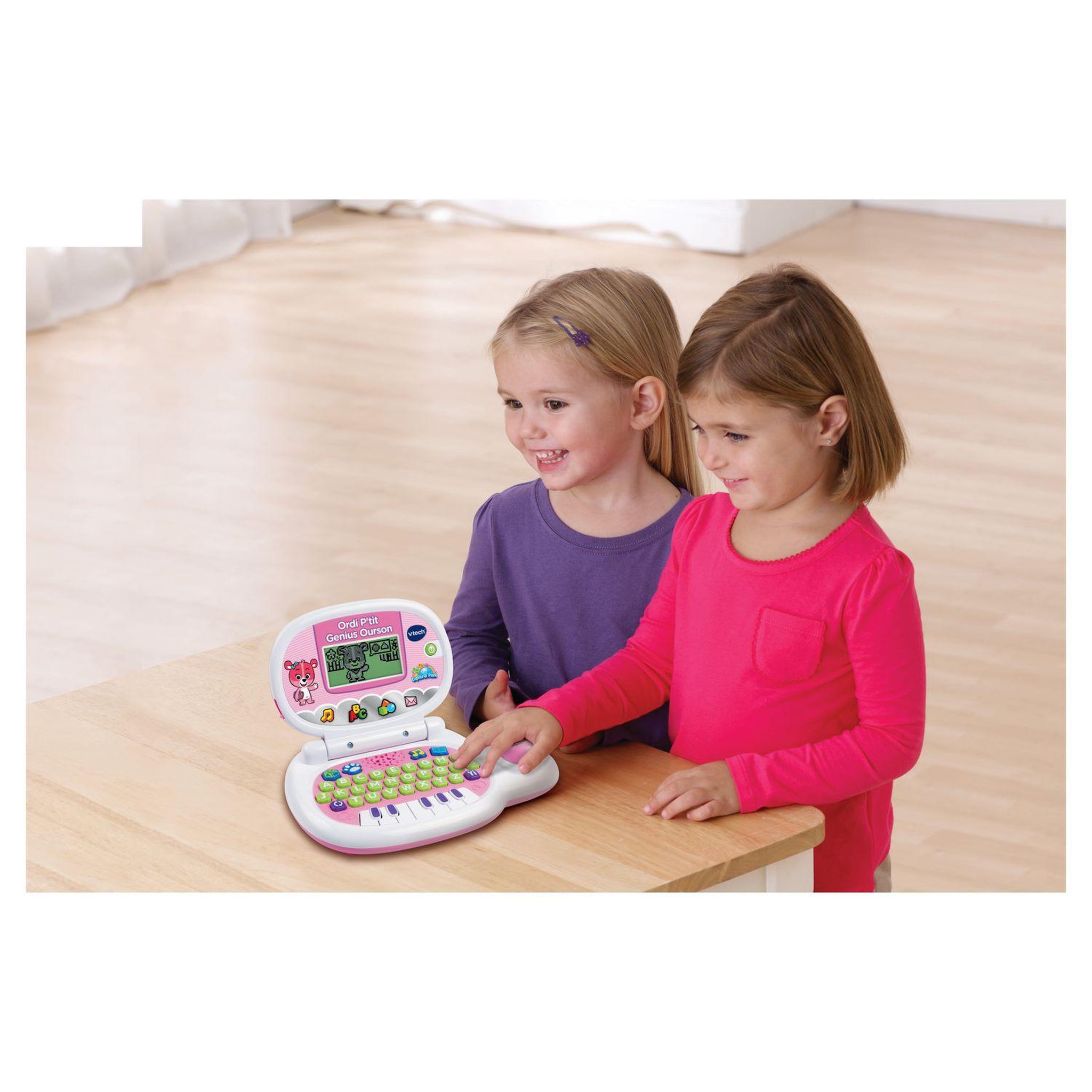 Voir la diapositive 3 : VTECH Ordi P'tit Genius ourson rose