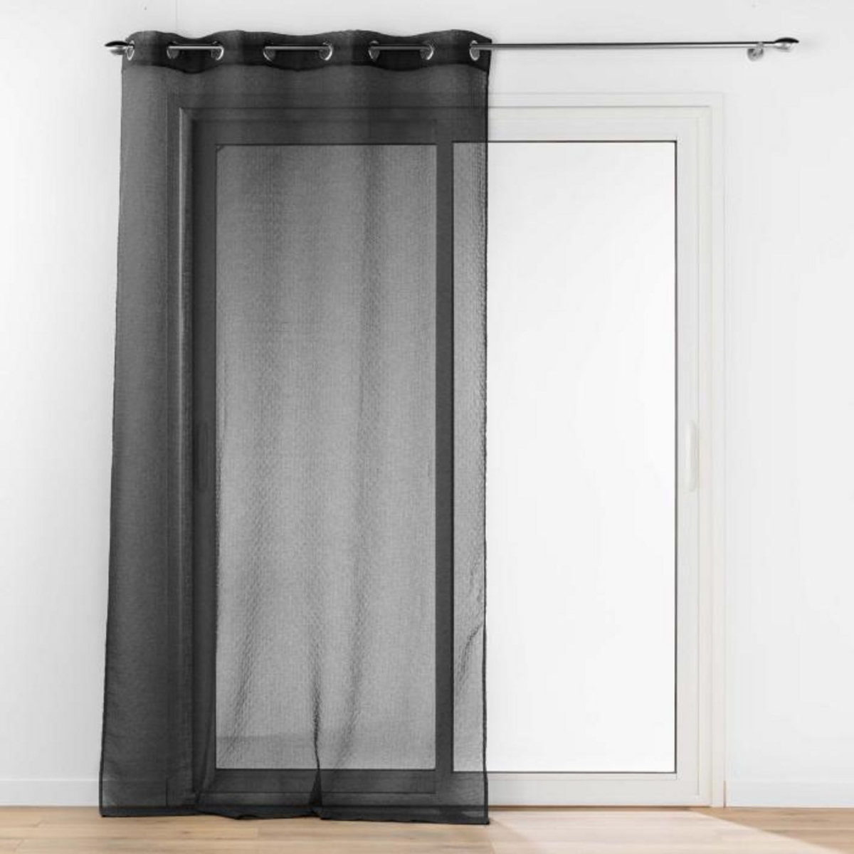 Paris Prix Rideau Voilage à Œillets  Amani  140x240cm Noir