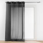 Paris Prix Rideau Voilage à Œillets  Amani  140x240cm Noir