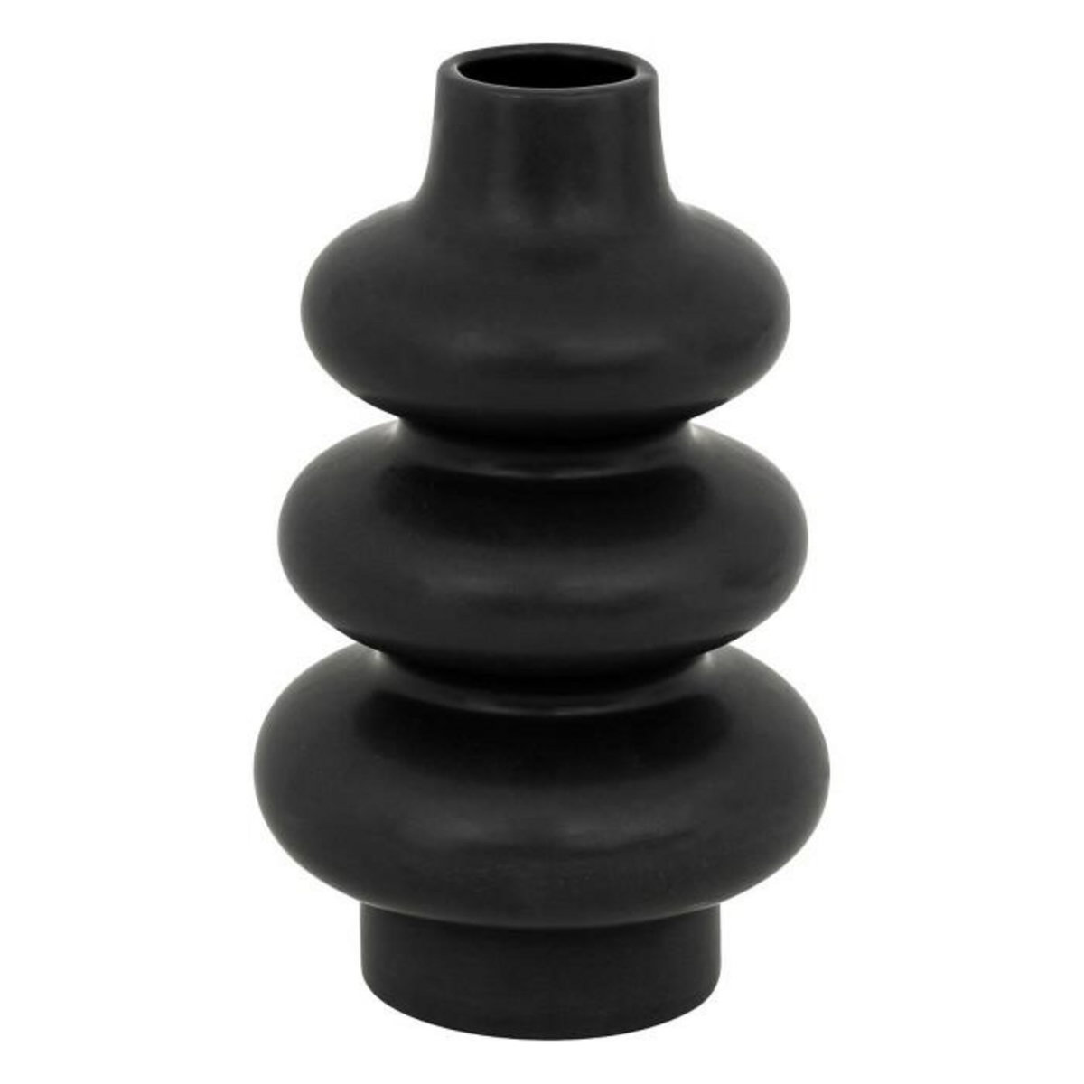 ATMOSPHERA Vase Design en Dolomite  Clothilde  25cm Noir