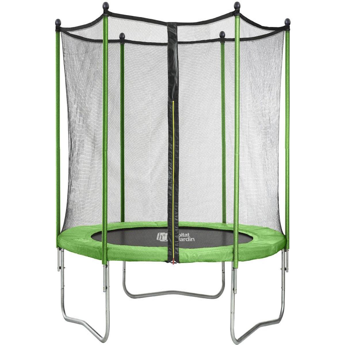 Habitat et Jardin Trampoline  Yoopi 2  - Ø 2.44 m - Vert