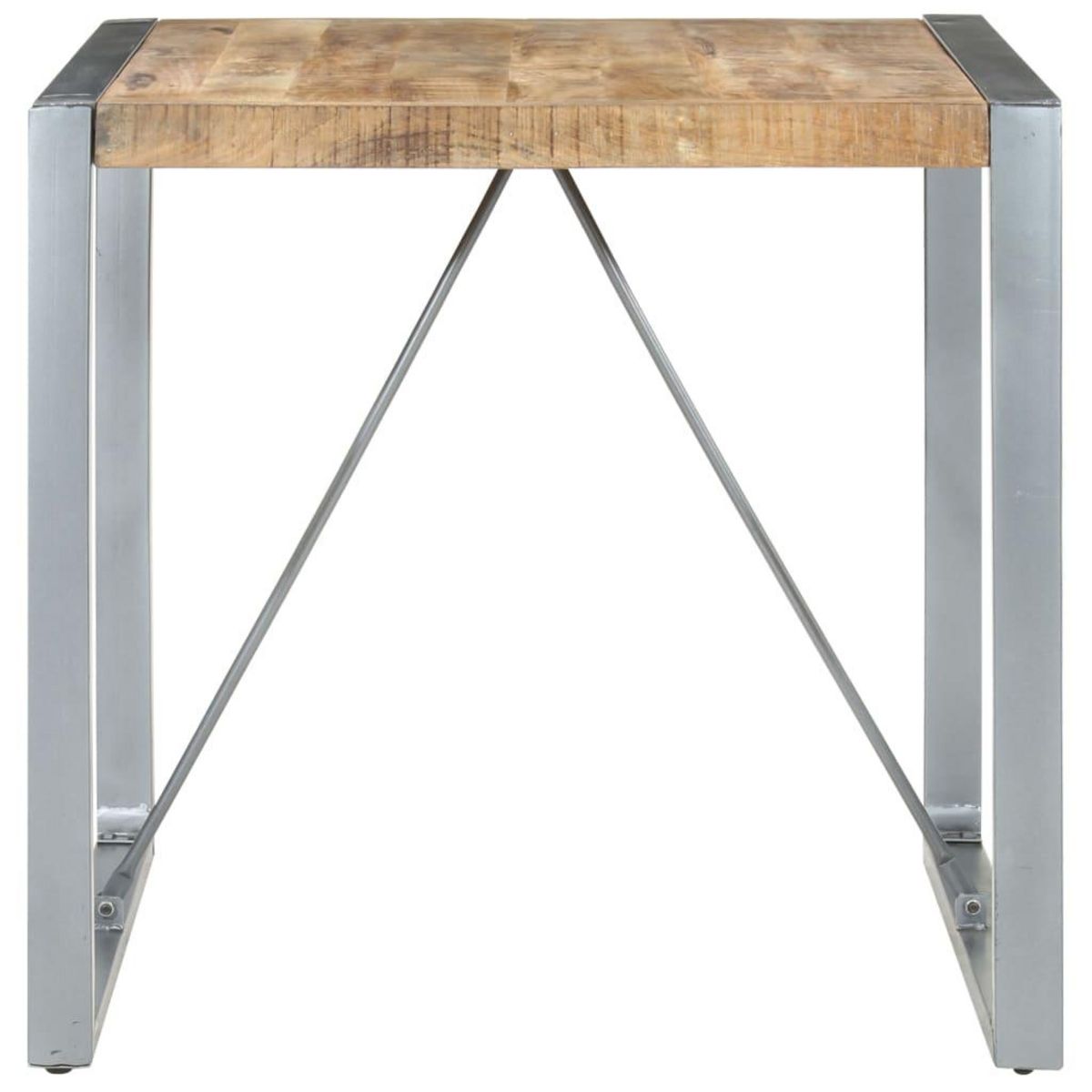 VIDAXL Table a manger 80x80x75 cm bois de manguier brut