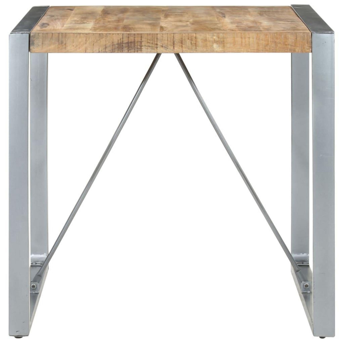 VIDAXL Table a manger 80x80x75 cm bois de manguier brut