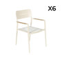 Voir la diapositive 6 : SWEEEK Table de jardin ronde aluminium + 6 assises - Oreva / Fira
