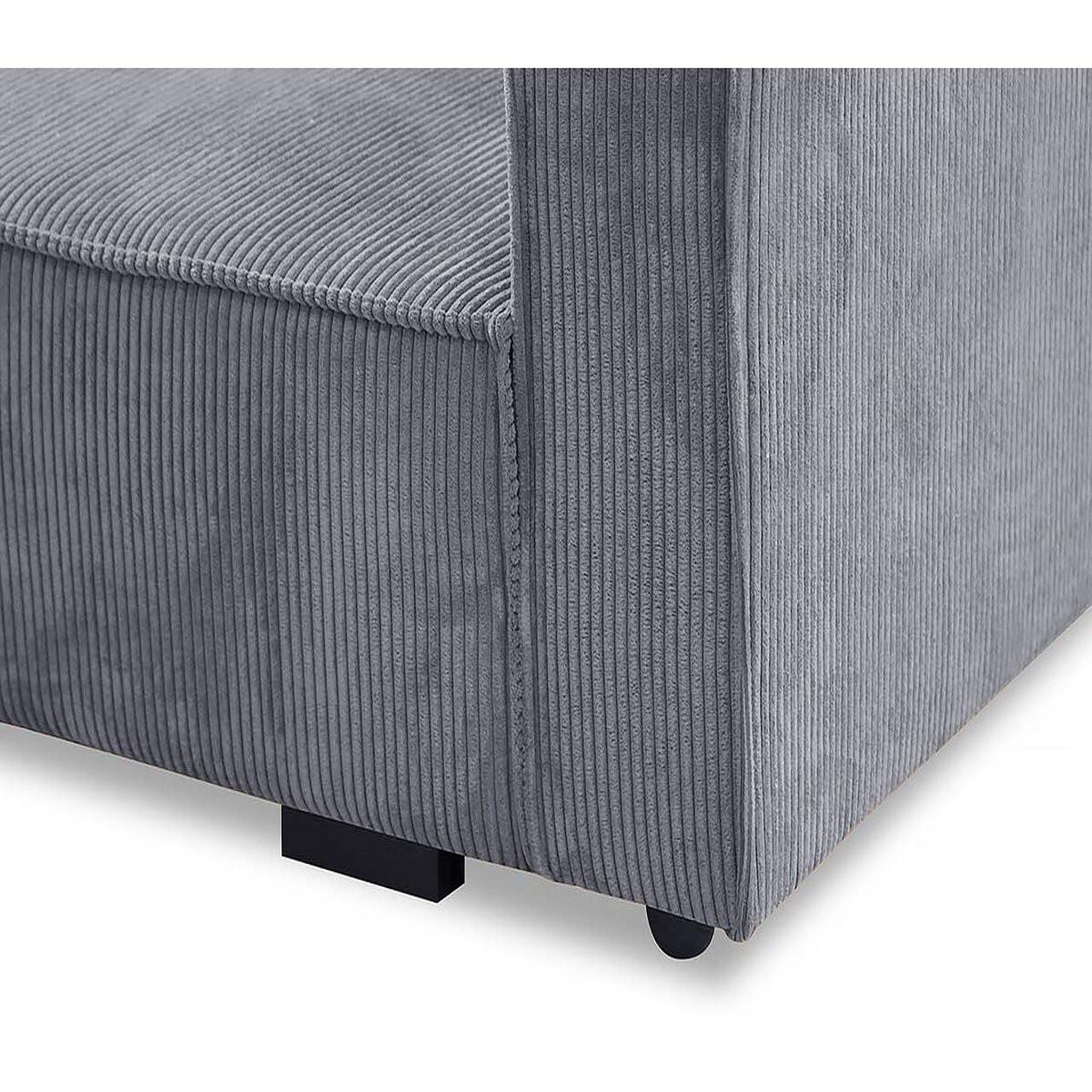 Voir la diapositive 4 : Habitat et Jardin Fauteuil convertible en velours côtelé  Clivia  - Gris