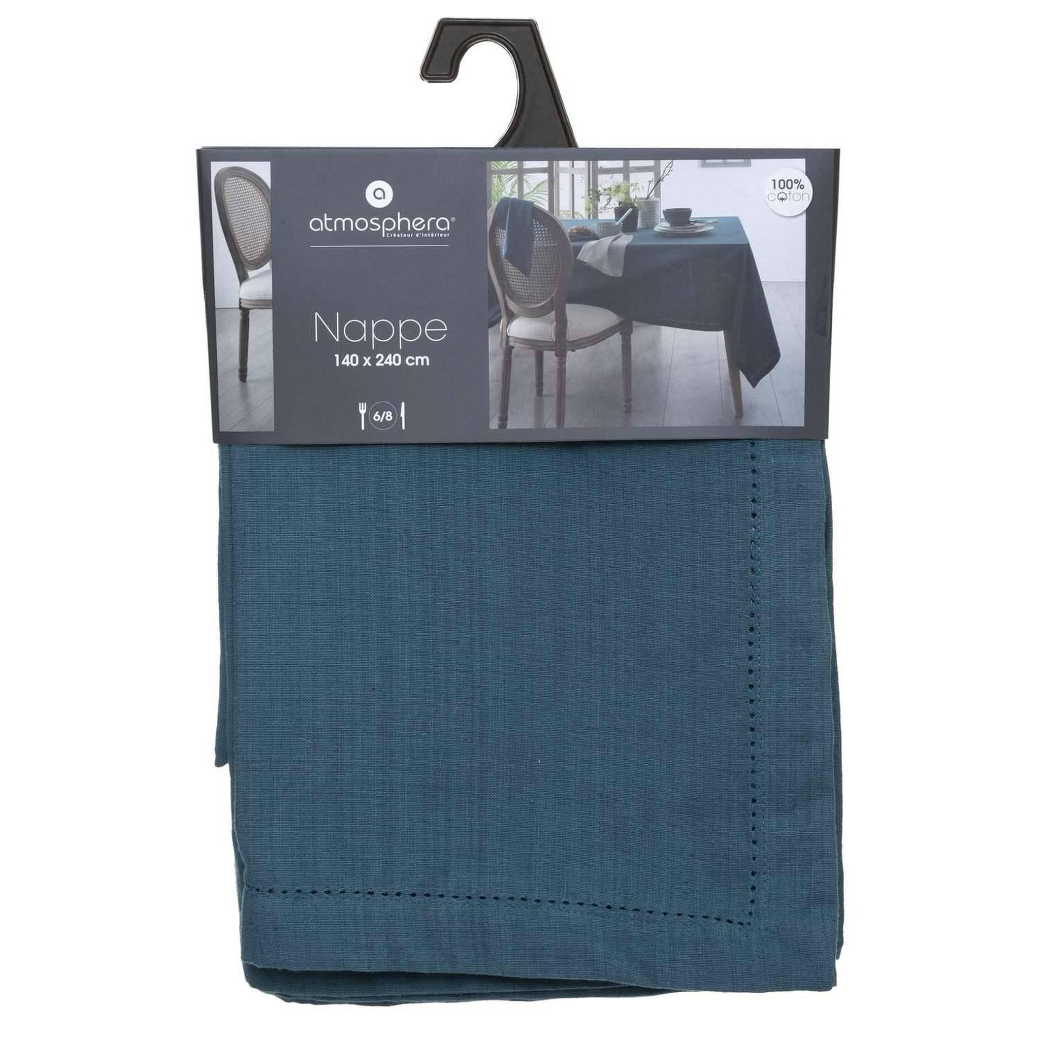 Voir la diapositive 4 : ATMOSPHERA Nappe rectangulaire Jane en coton