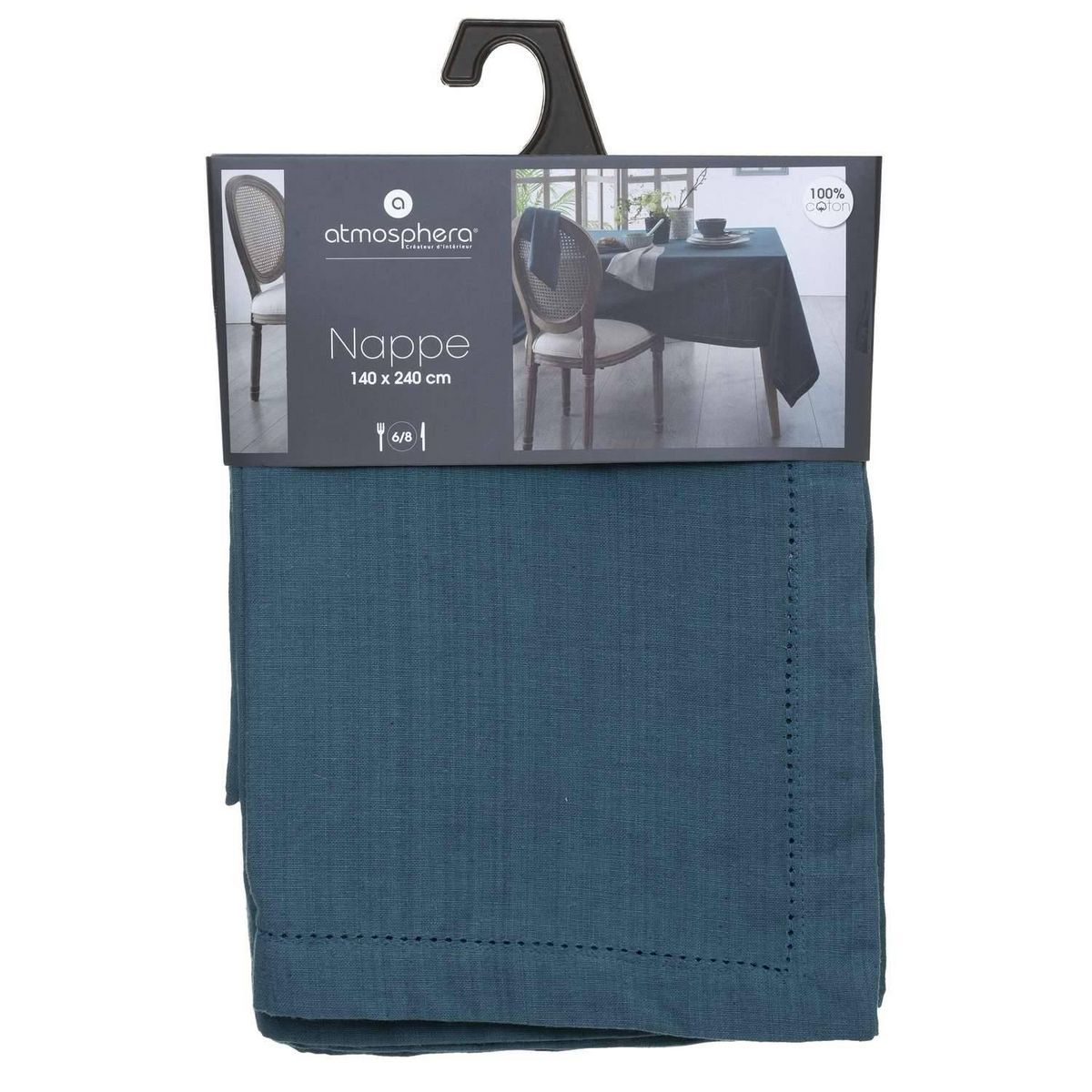 ATMOSPHERA Nappe rectangulaire Jane en coton