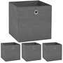 Voir la diapositive 1 : VIDAXL Boîte de rangement 4 pcs Tissu non-tisse 32x32x32 cm Gris