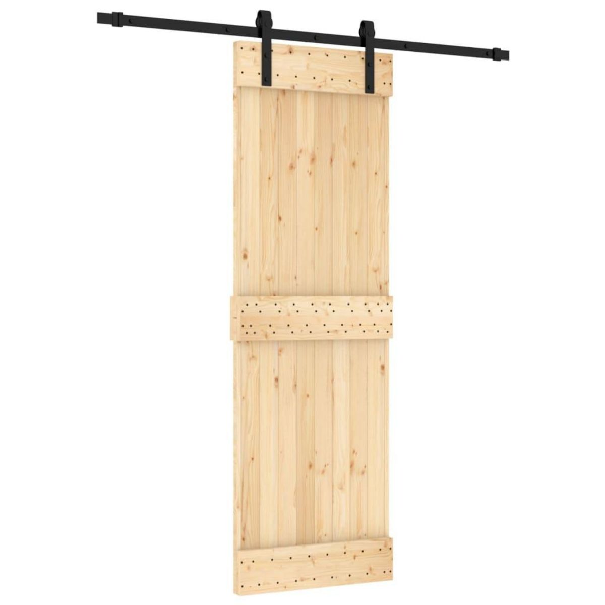 VIDAXL Porte coulissante et kit de quincaillerie 70x210 cm pin massif