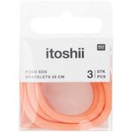 RICO DESIGN Itoshii pack 3 cordons 28cm orange pastel fluo
