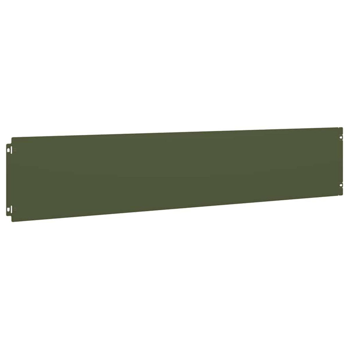 VIDAXL Bordures pelouse 10pcs vert olive 20x103cm acier lamine a froid
