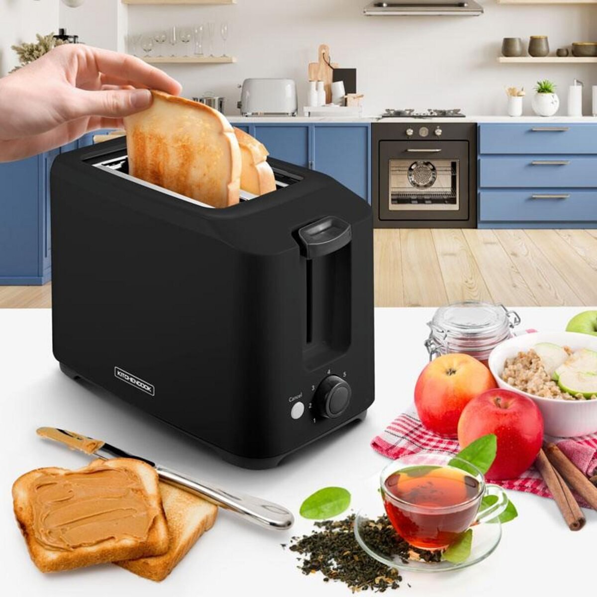 KITCHENCOOK Grille Pain 2 Fentes Et Tiroir Ramasse Miettes Toasteo Kitchencook