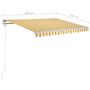Voir la diapositive 6 : VIDAXL Auvent manuel retractable avec poteaux 3x2,5 m Jaune et blanc