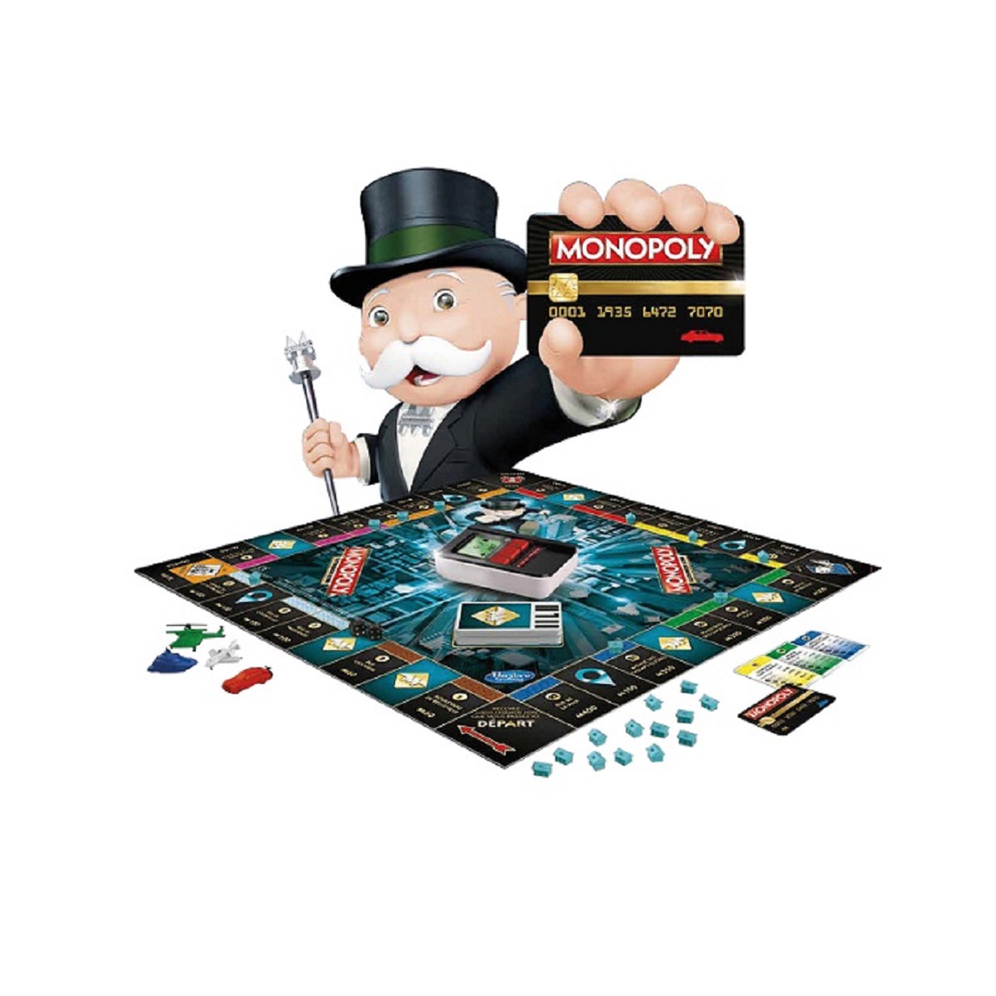 Voir la diapositive 3 : HASBRO Jeu Monopoly électronique ultime