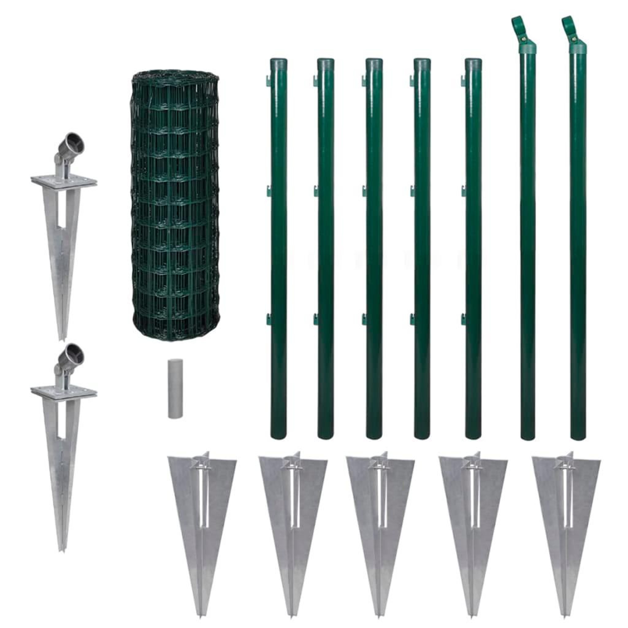 Voir la diapositive 2 : VIDAXL Cloture Euro Acier 10 x 0,8 m Vert