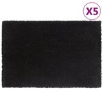 VIDAXL Tapis de porte 5 pcs noir 40x60 cm fibre de coco touffete